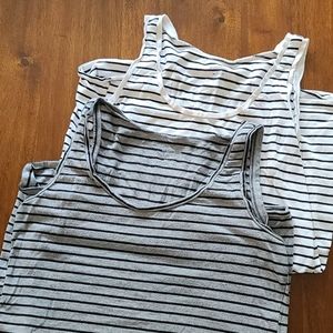 Motherhood Maternity striped tank tops. Medium